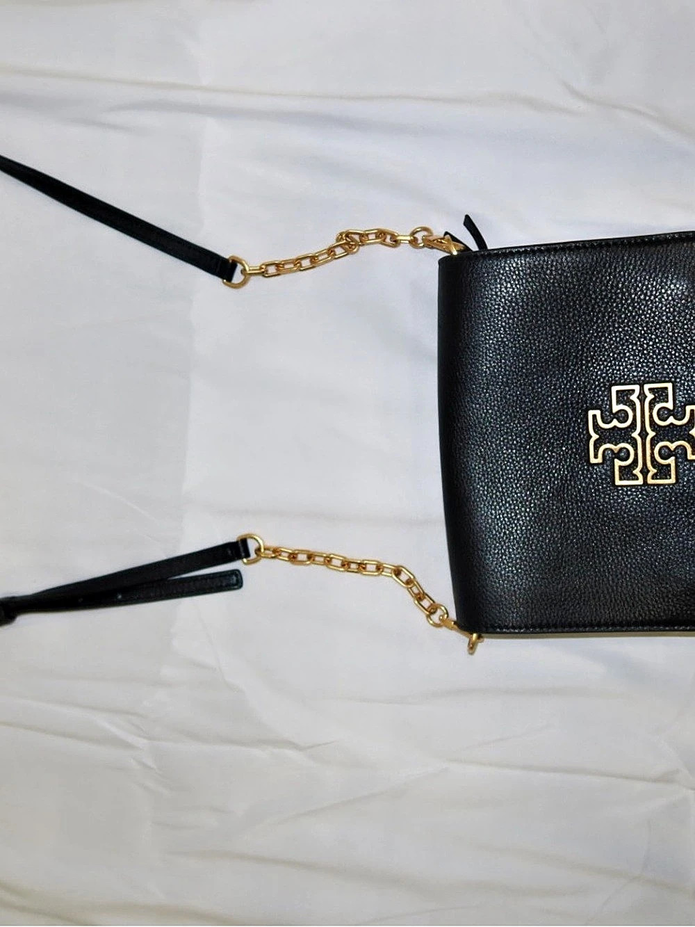 Tory Burch Miller Mini Convertible Shoulder Bag Black Like New - Picture 2 of 2